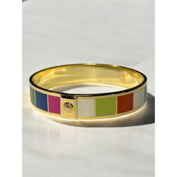 Y2K Coach 65th Anniversary Legacy Striped Bracelet/Cuff - Picture 1 of 6